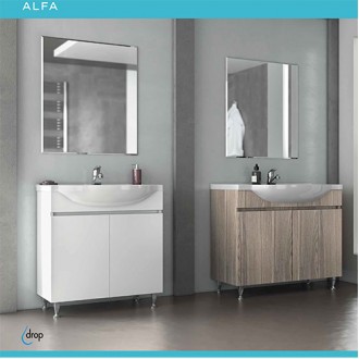 Μπανιο - Έπιπλα - Καθρέφτες - Νιπτήρες - DROP:Alfa 75cm White / Silver Gray |Πρέβεζα - Άρτα - Φιλιππιάδα - Ιωάννινα